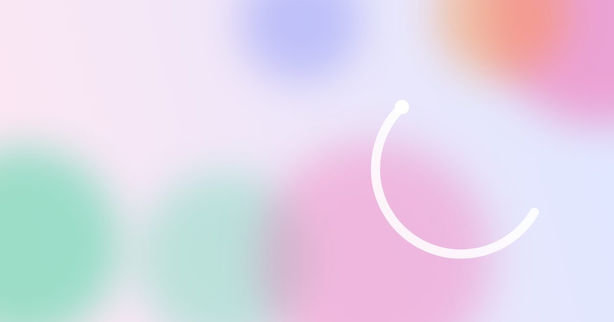 Mjuk abstrakt illustration i rosa och lila toner med en vit minutbåge.