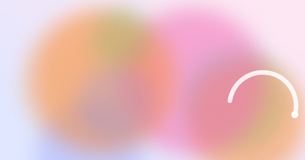Mjuk abstrakt illustration i rosa och blå toner med en vit minutbåge.